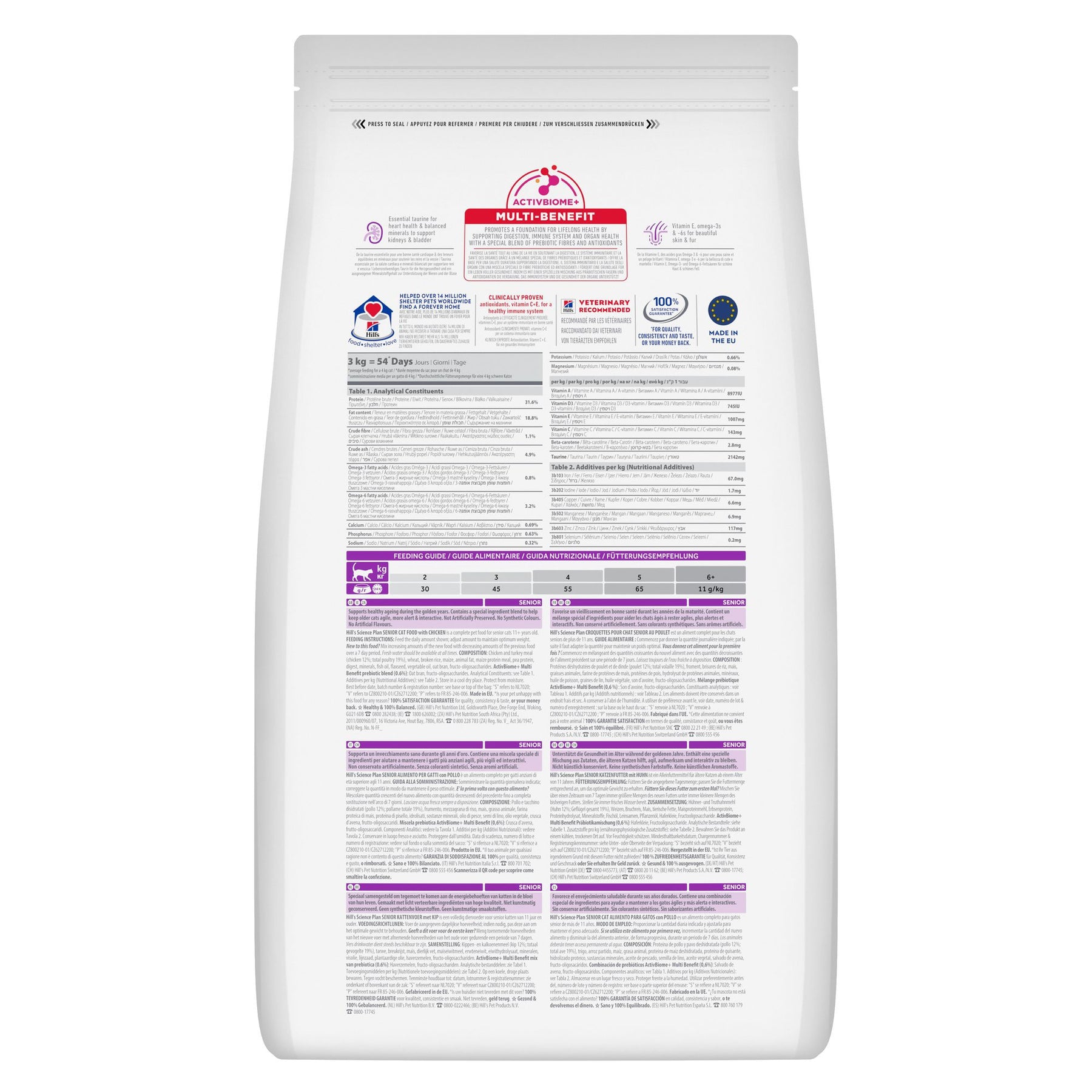 Hill's Science Plan Senior Katzenfutter mit Huhn