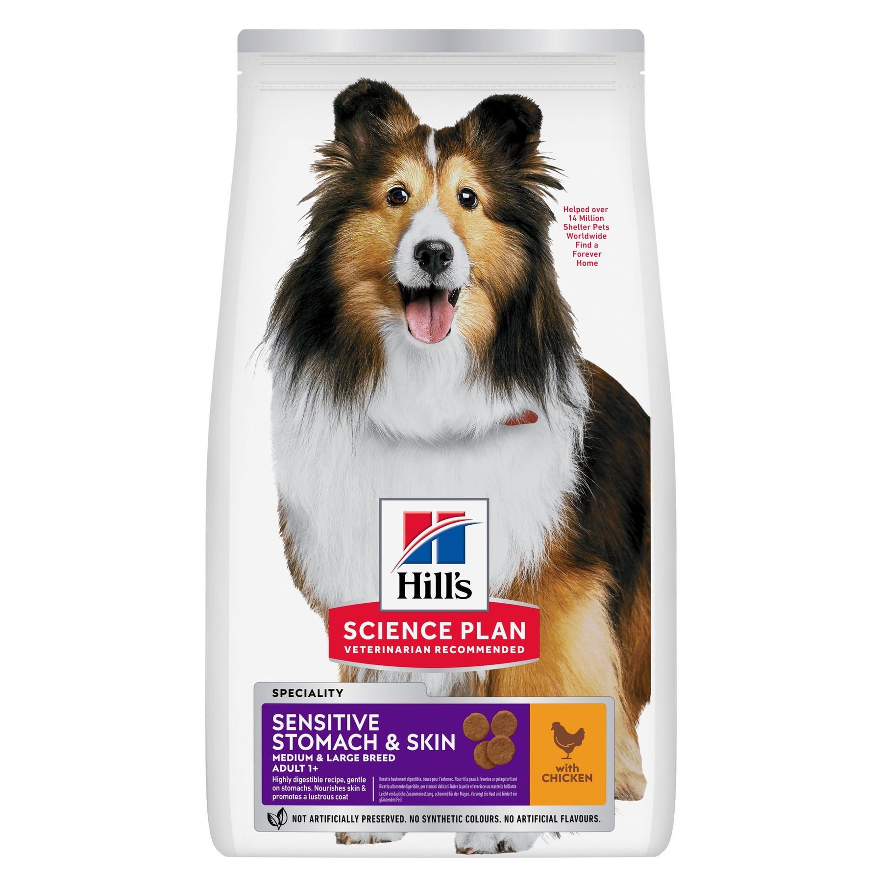 Hill's Science Plan Sensitive Stomach & Skin Medium & Large Breed Adult Hundefutter mit Huhn