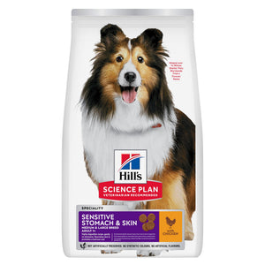 Hill's Science Plan Sensitive Stomach & Skin Medium & Large Breed Adult Hundefutter mit Huhn
