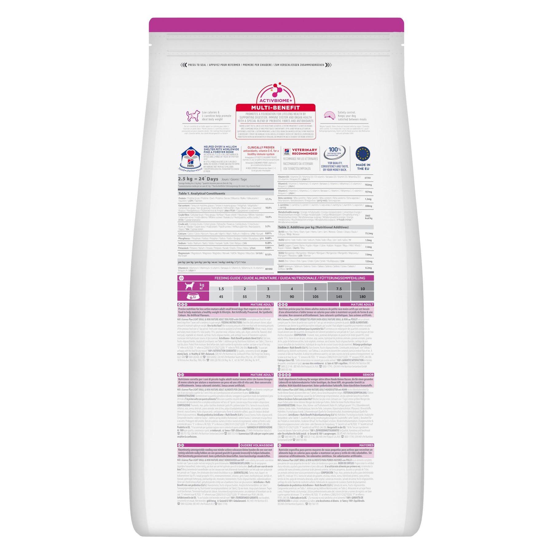 Hill's Science Plan Light Small & Mini Mature Adult Hundefutter mit Huhn