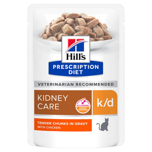 Hill’s Prescription Diet k/d Sachet Repas pour Chat au Poulet