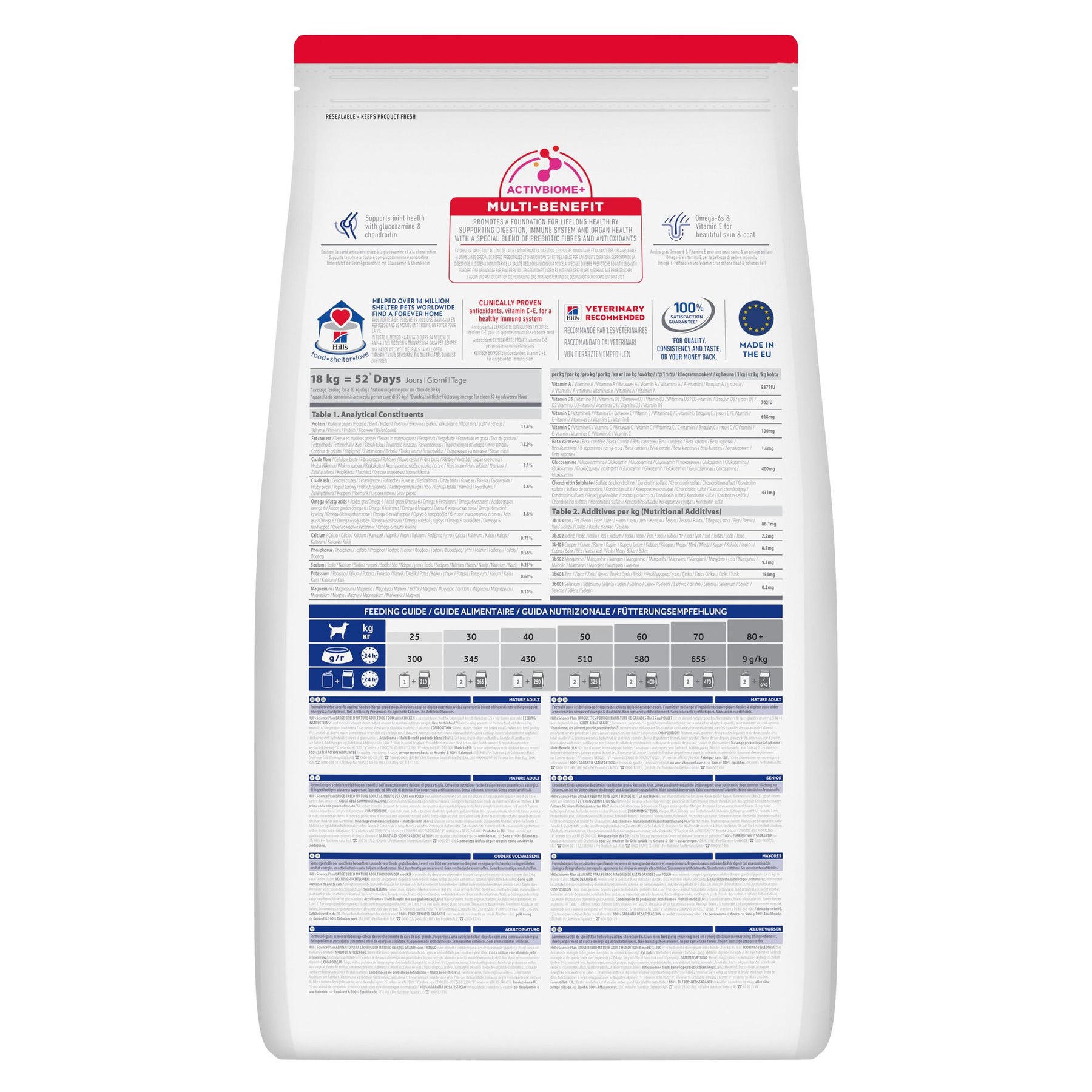 Hill's Science Plan Large Breed Mature Adult Hundefutter mit Huhn