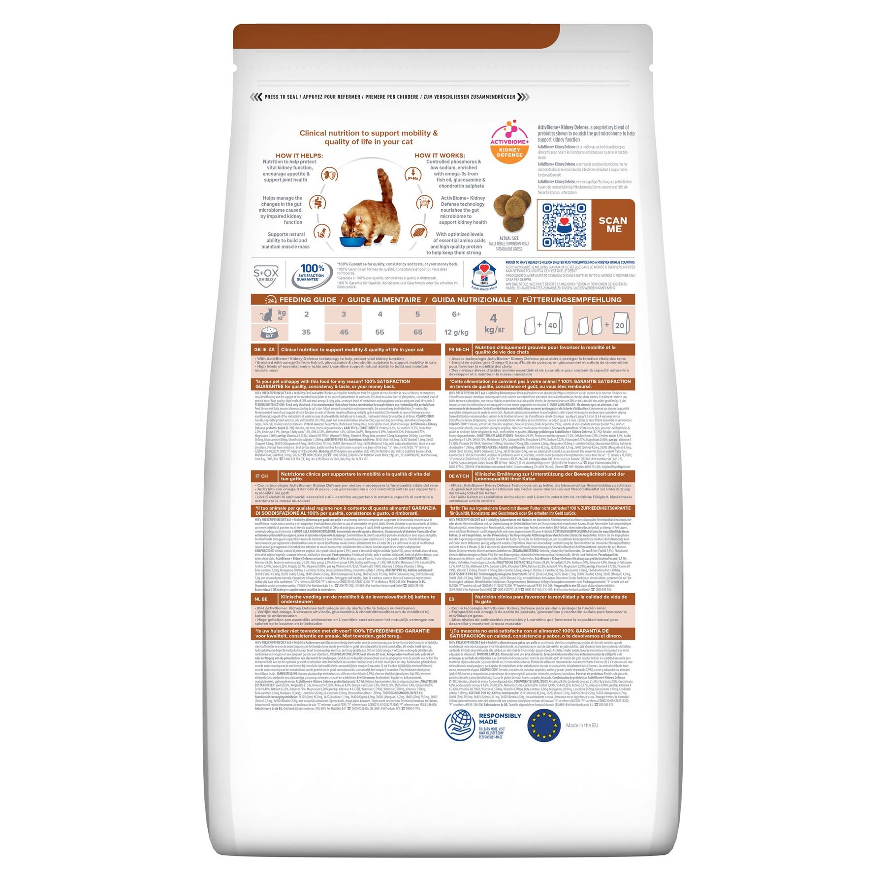Hill’s Prescription Diet k/d + Mobility Croquettes pour Chat au Poulet