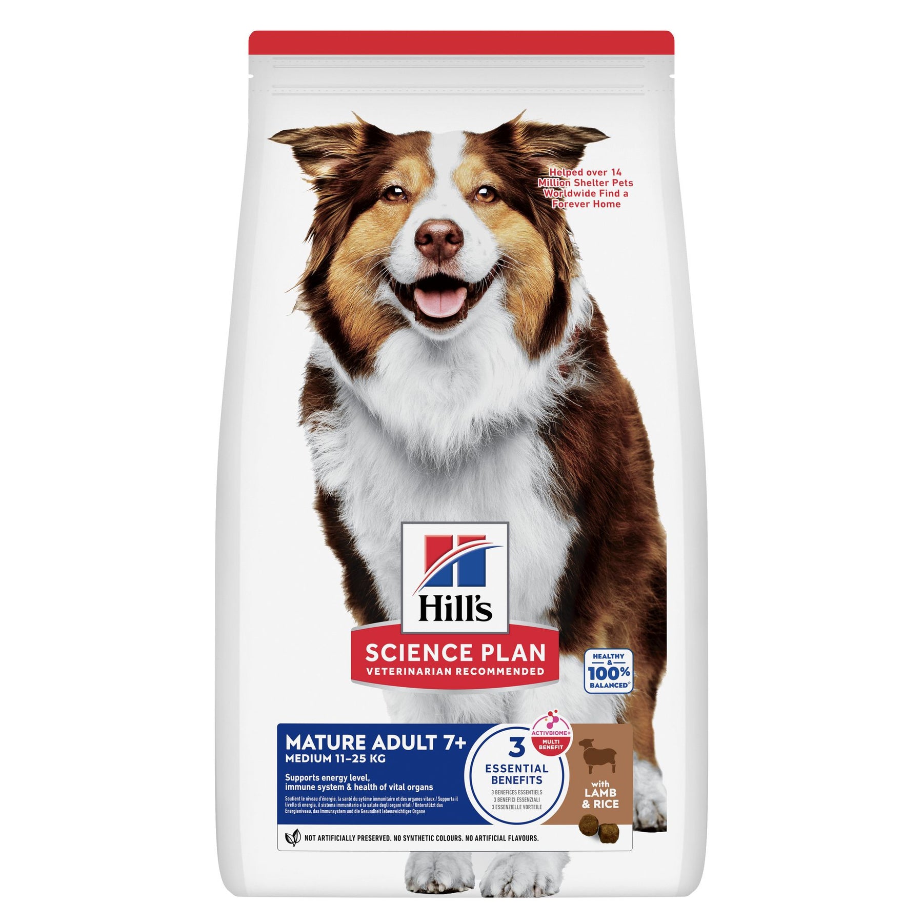Hill's Science Plan Mature - Croquettes pour Chien Mature - Moyenne Race  - à l'Agneau + Riz