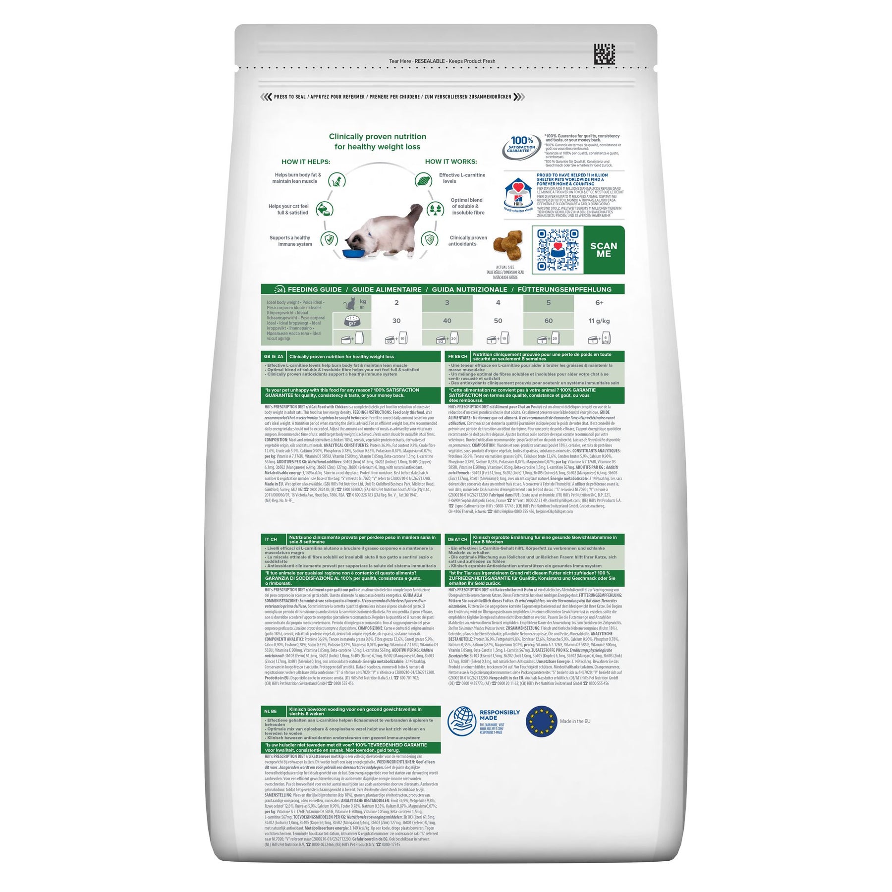 Hill's Prescription Diet r/d Katzenfutter mit Huhn