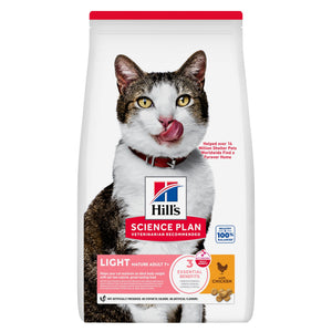 Hill's Science Plan Light - Croquettes pour Chat Mature - au Poulet