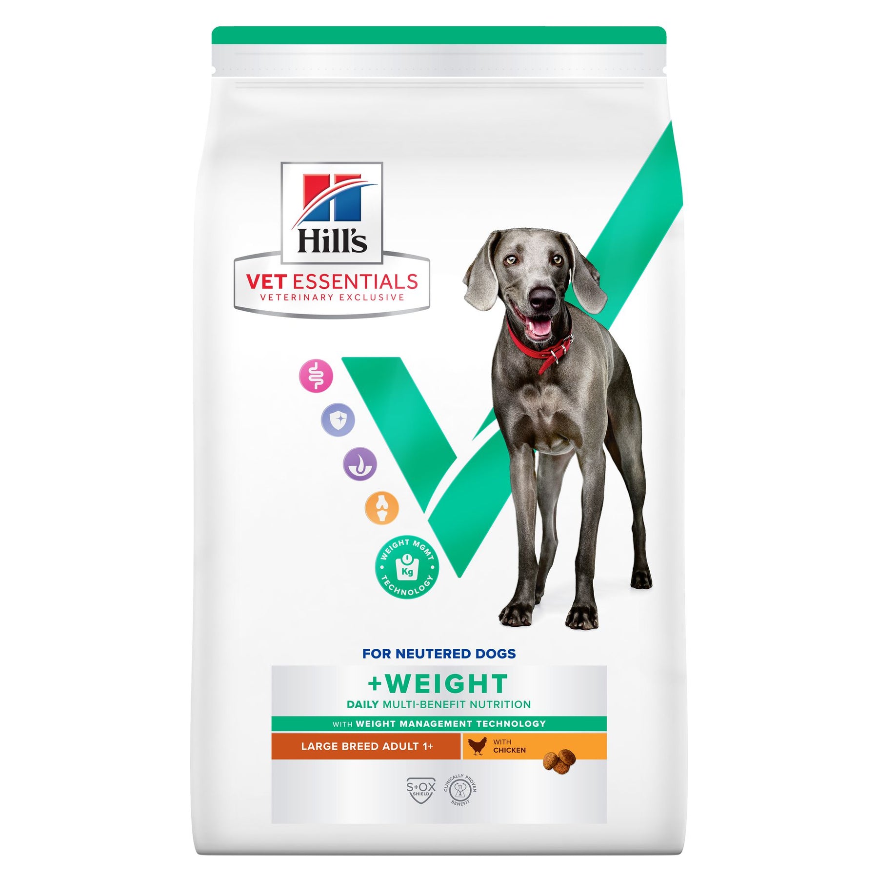 Hill's Vet Essentials MULTI-BENEFIT + Weight Adult 1+ Large Breed Hundefutter mit Huhn