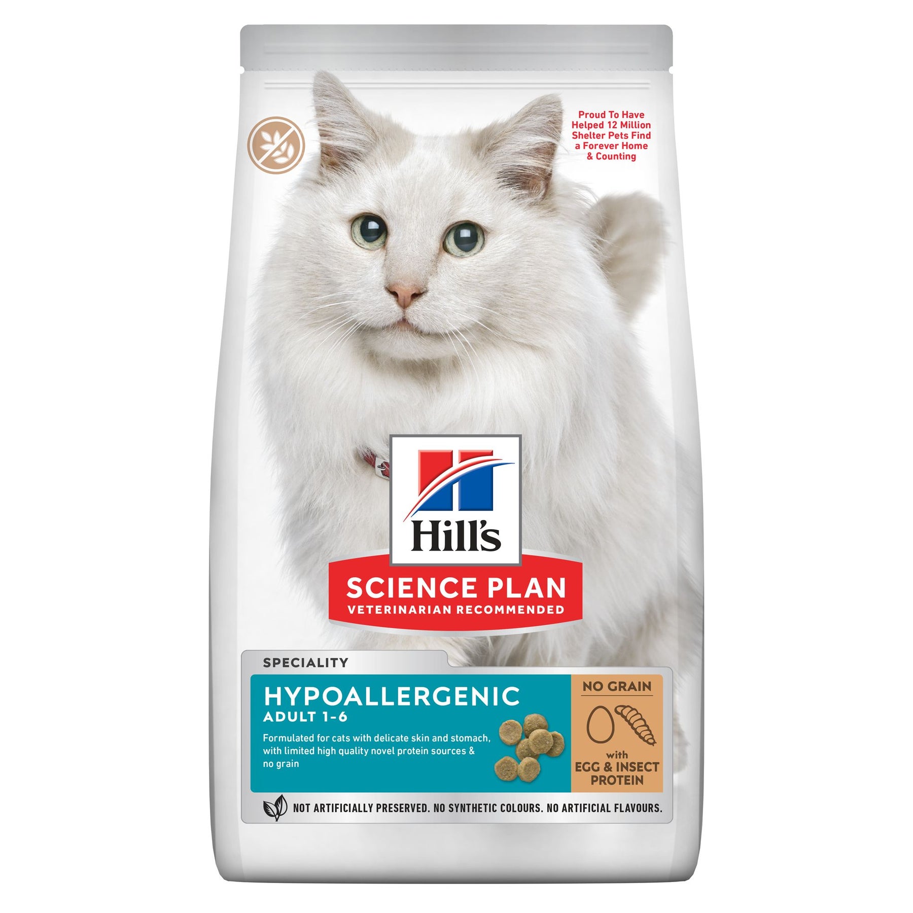 Hill's Science Plan Hypoallergenic - Croquettes pour Chat Adulte à l'Oeuf et aux Protéines d'Insectes