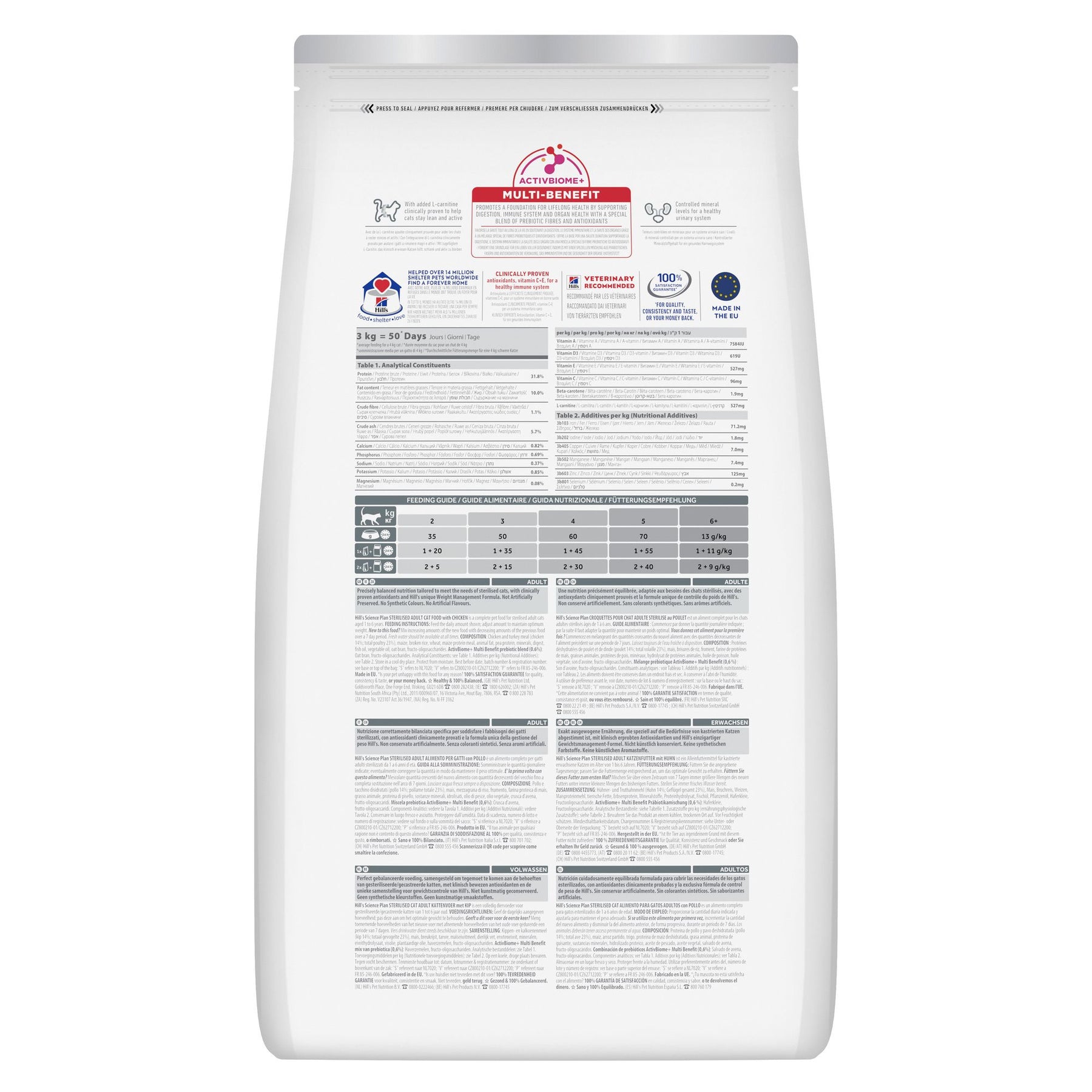 Hill's Science Plan Sterilised Adult Katzenfutter mit Huhn