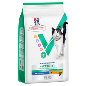 Hill's VET ESSENTIALS MULTI-BENEFIT + WEIGHT Croquettes pour Chat Adulte Mature 7+ au Poulet