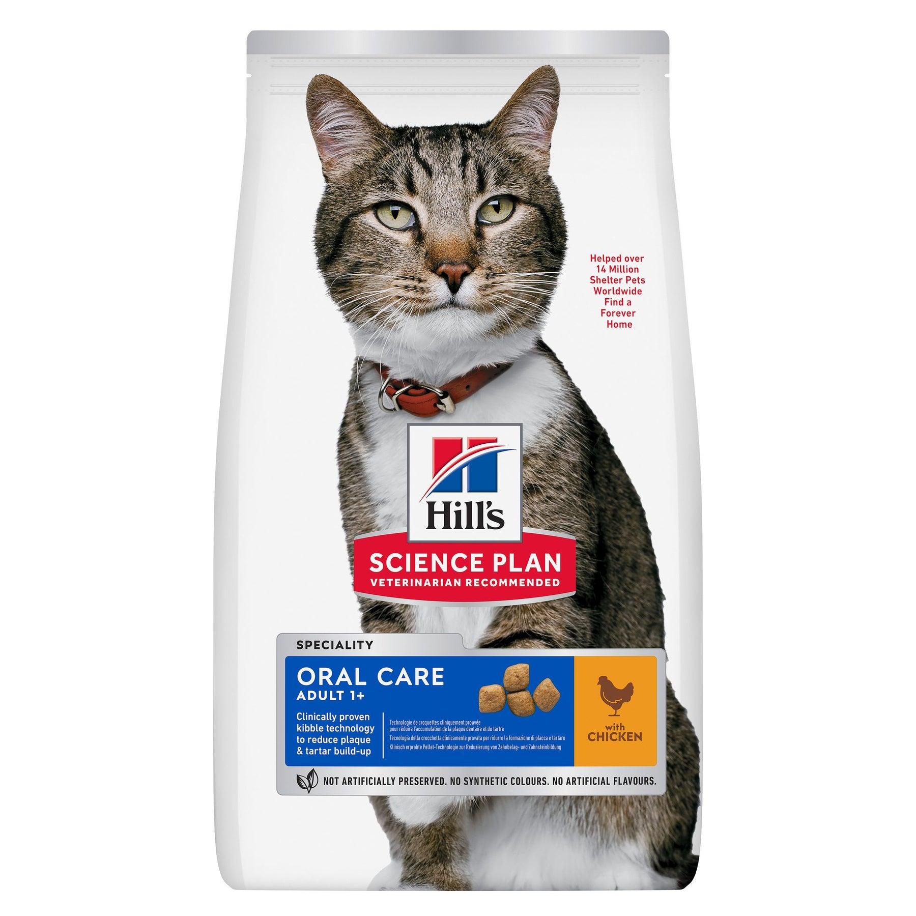 Hill's Science Plan Oral Care - Croquettes pour Chat Adulte (1+) - au Poulet