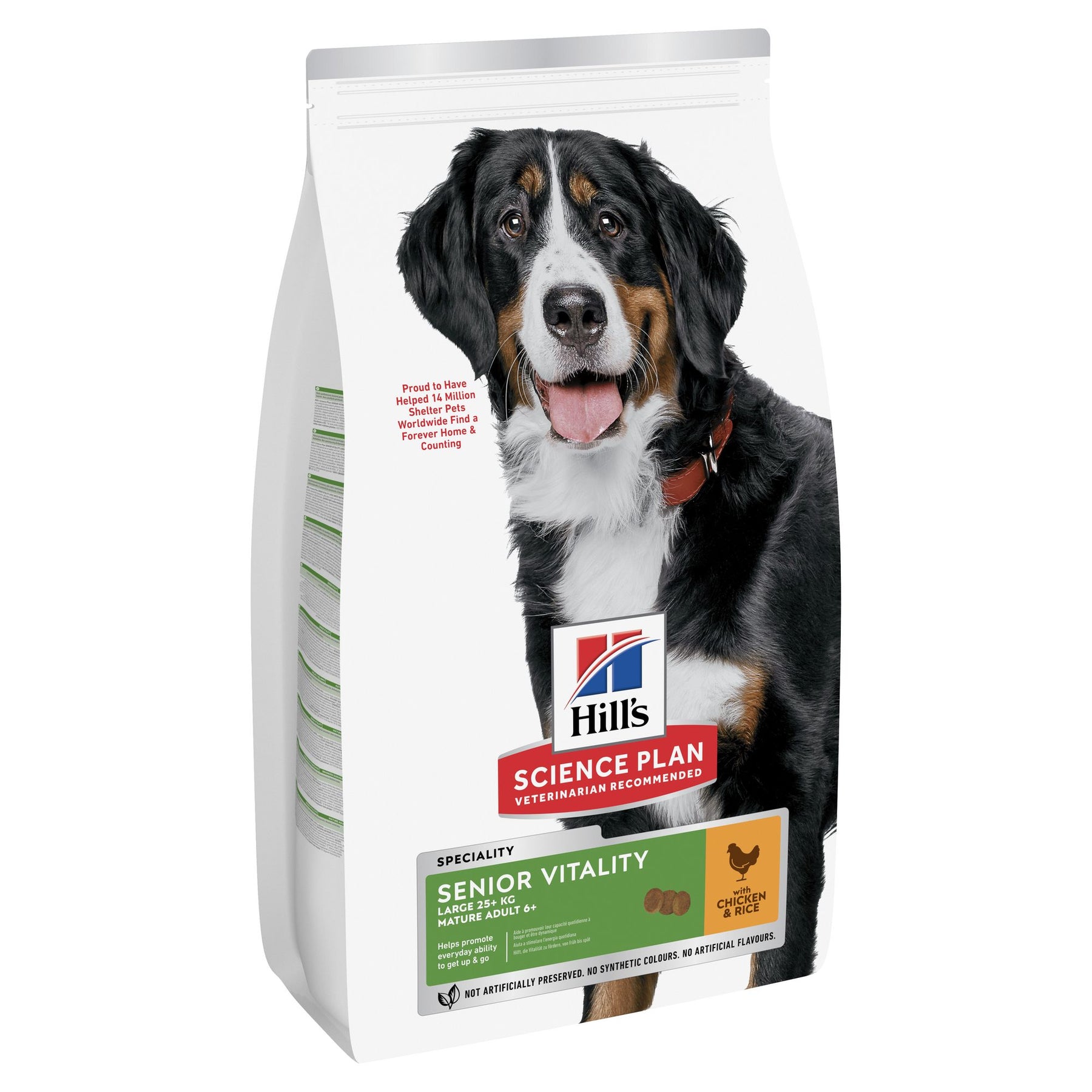 Hill's Science Plan Senior Vitality Large Breed Mature Adult Hundefutter mit Huhn & Reis