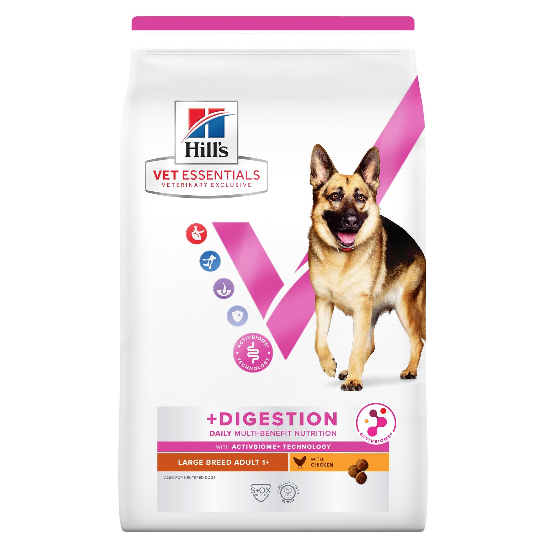 Hill's Vet Essentials MULTI-BENEFIT + Digestion Adult 1+ Large Breed Hundefutter mit Huhn