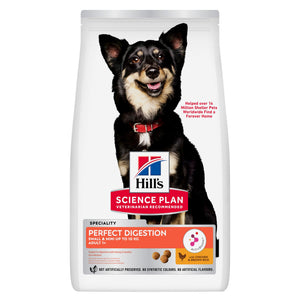 Hill's Science Plan Perfect Digestion Small & Mini Adult Hundefutter mit Huhn & braunem Reis