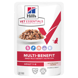 Hill's VET ESSENTIALS MULTI-BENEFIT  Sachet Repas pour Chat Adulte au Saumon