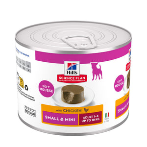Hill's Science Plan Small & Mini - Mousse pour Chien Adulte - Petite et très Petite Race  - au Poulet
