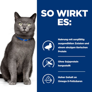 Hill's Prescription Diet d/d Katzenfutter mit Ente und grünen Erbsen