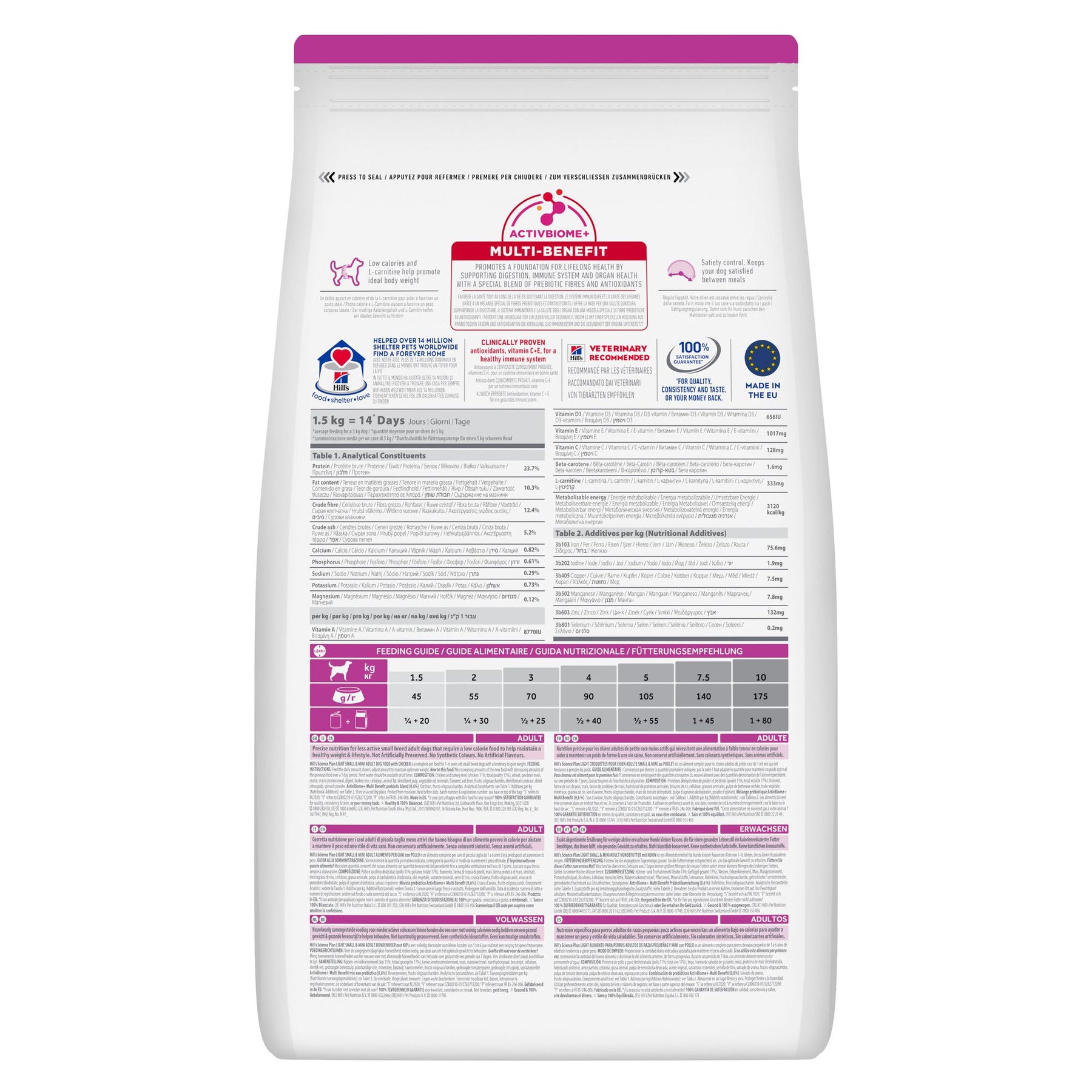 Hill's Science Plan Light Small & Mini Adult Hundefutter mit Huhn
