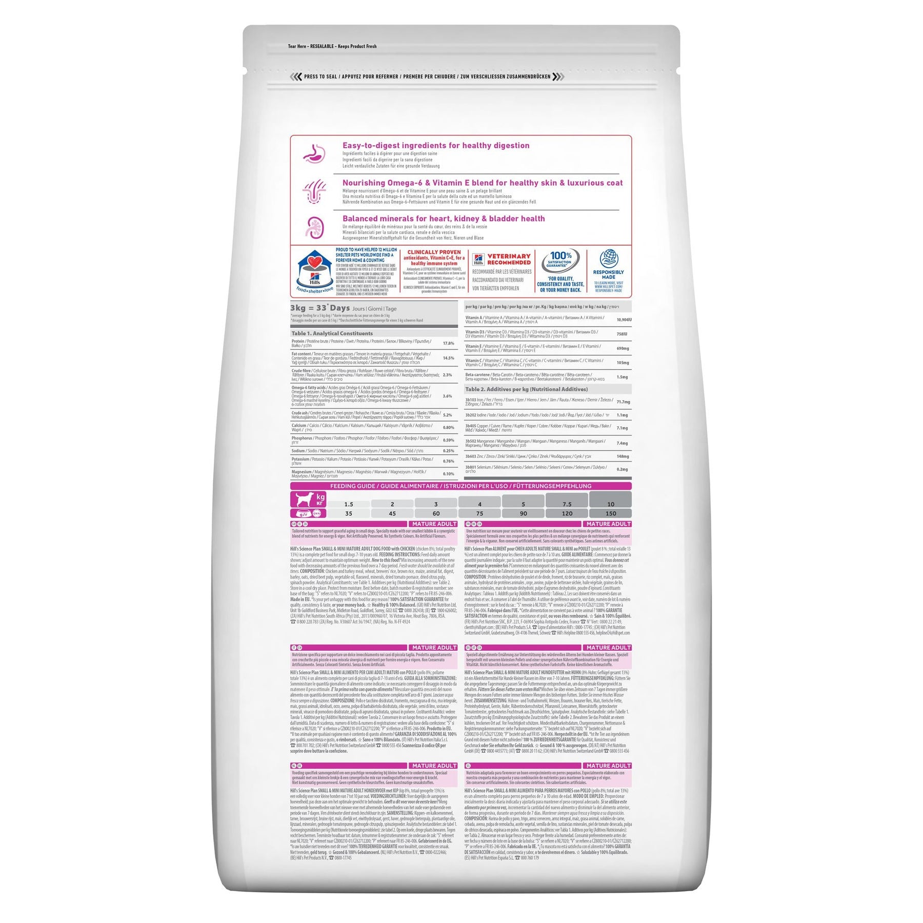 Hill's Science Plan Small & Mini Mature Adult 7+ Hundefutter mit Huhn