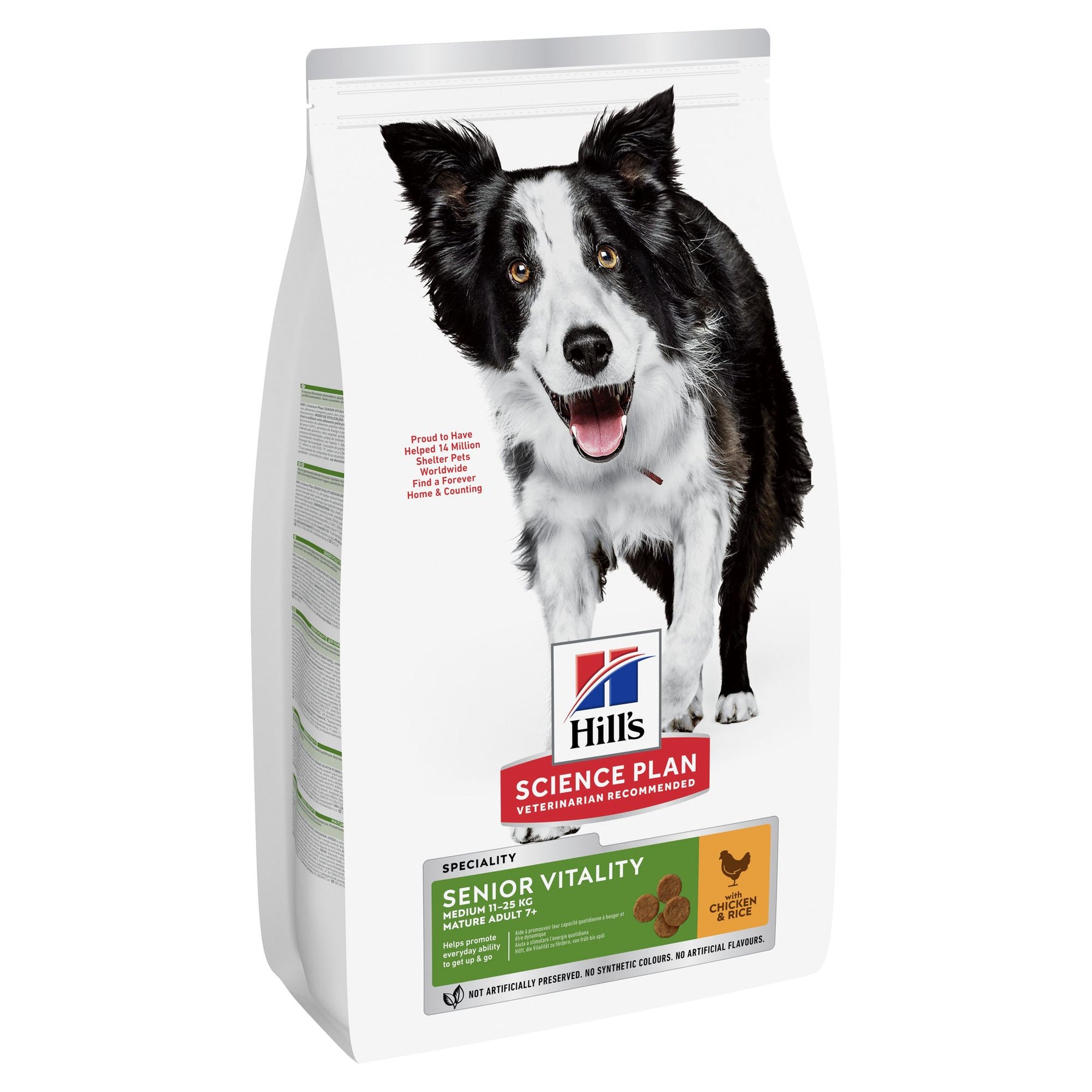 Hill's Science Plan Senior Vitality - Croquettes pour Chien Mature (7+) - Moyenne Race - au Poulet et Riz