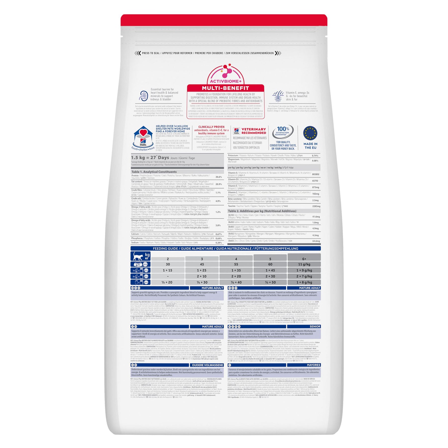 Hill's Science Plan Mature Adult Katzenfutter mit Lachs