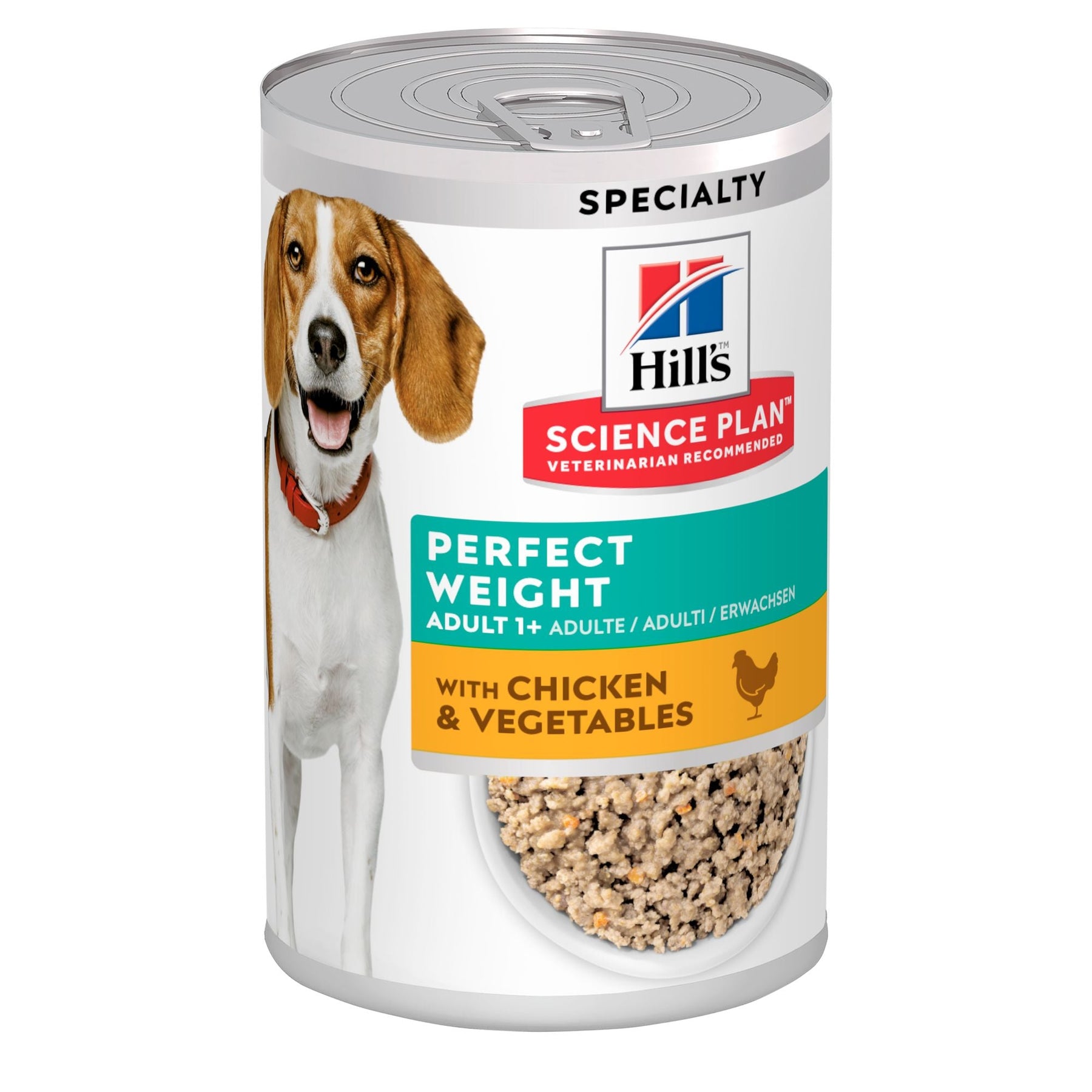 Hill's Science Plan Perfect Weight - Pâtée pour Chien Adulte - au Poulet + Légumes