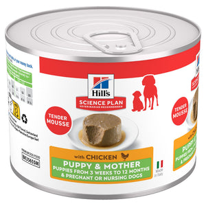 Hill’s Science Plan Puppy & Mother Tender Mousse für Hunde mit Huhn