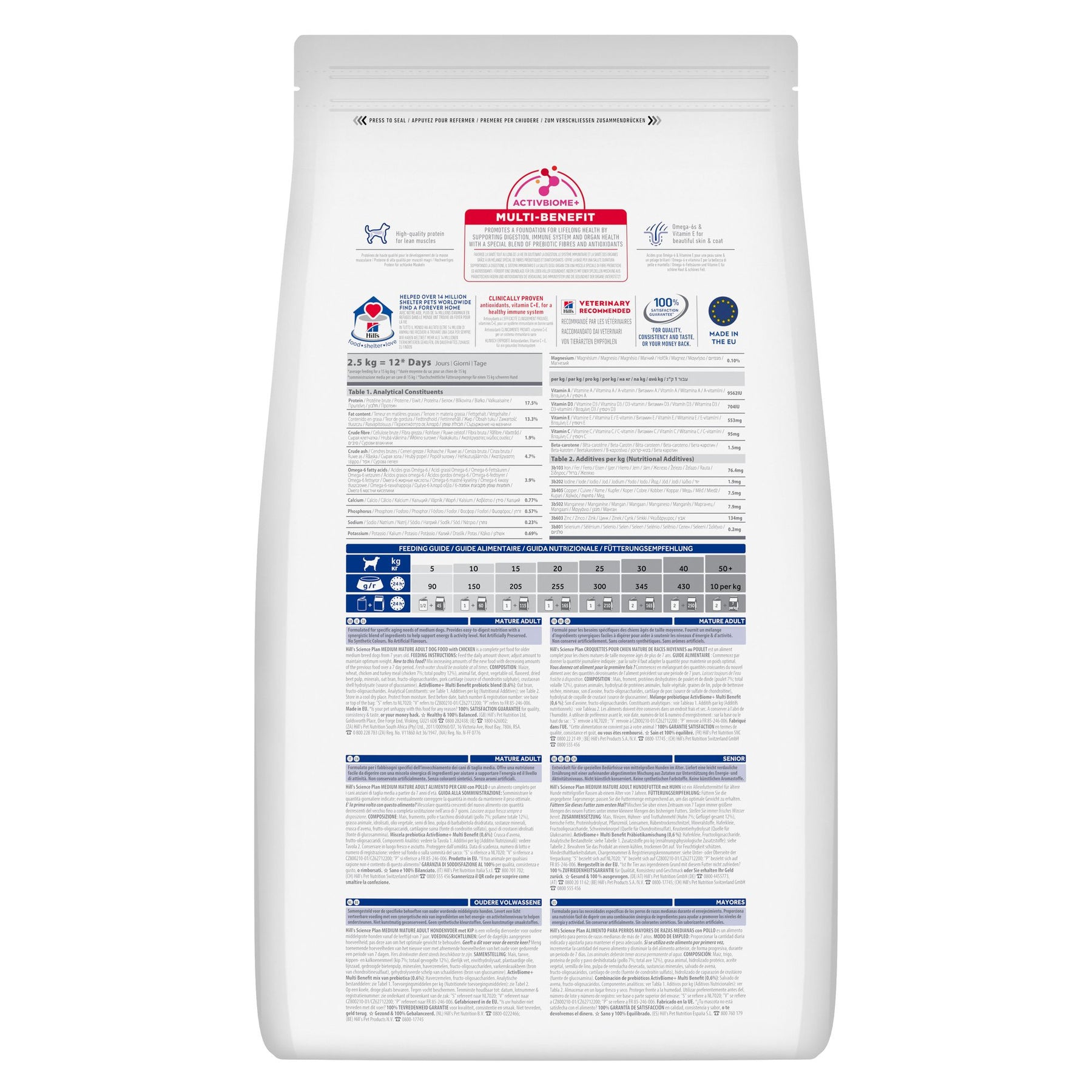 Hill's Science Plan Medium Mature Adult Hundefutter mit Huhn