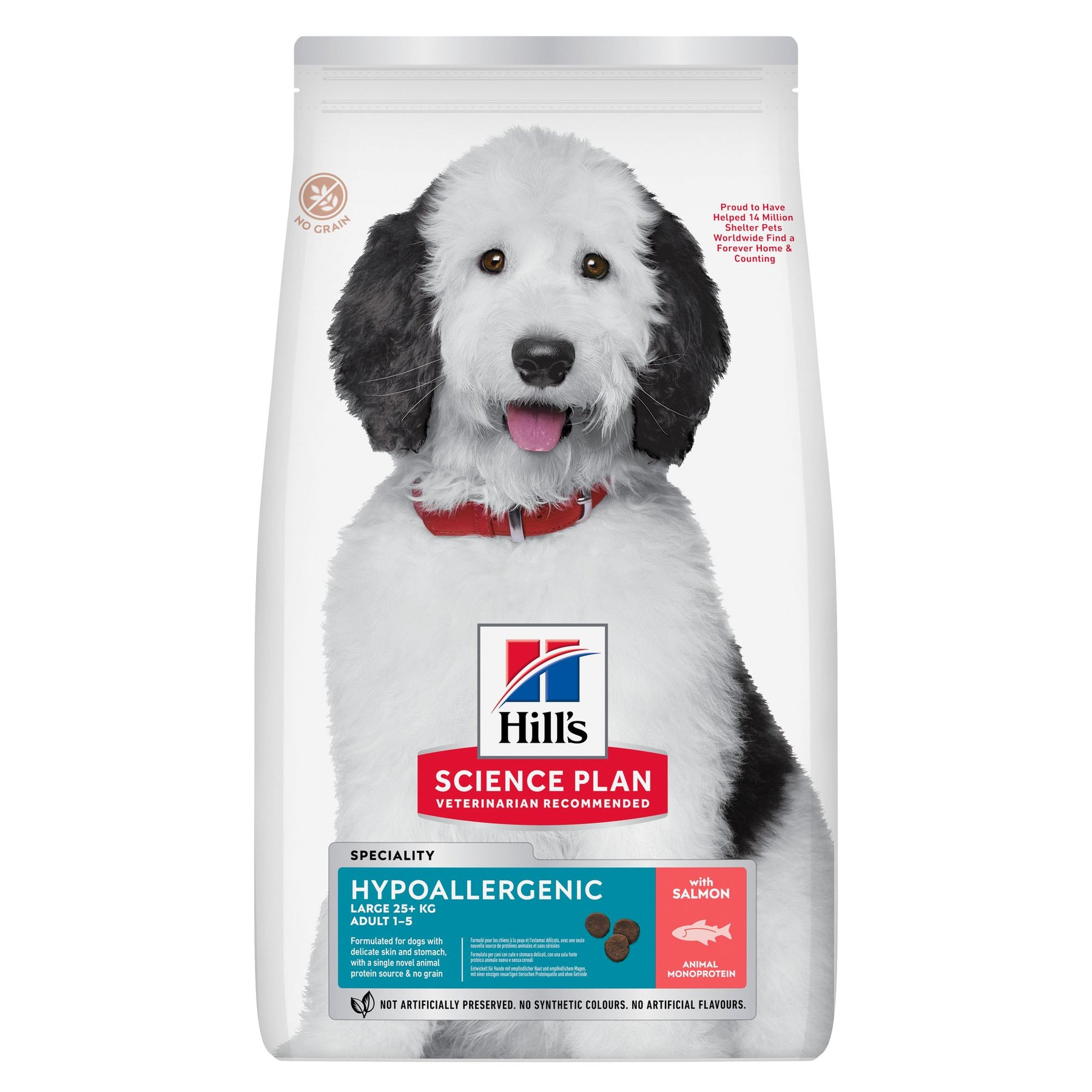 Hill’s Science Plan Hypoallergenic - Croquettes pour Chien Adulte - Grande Race - au Saumon