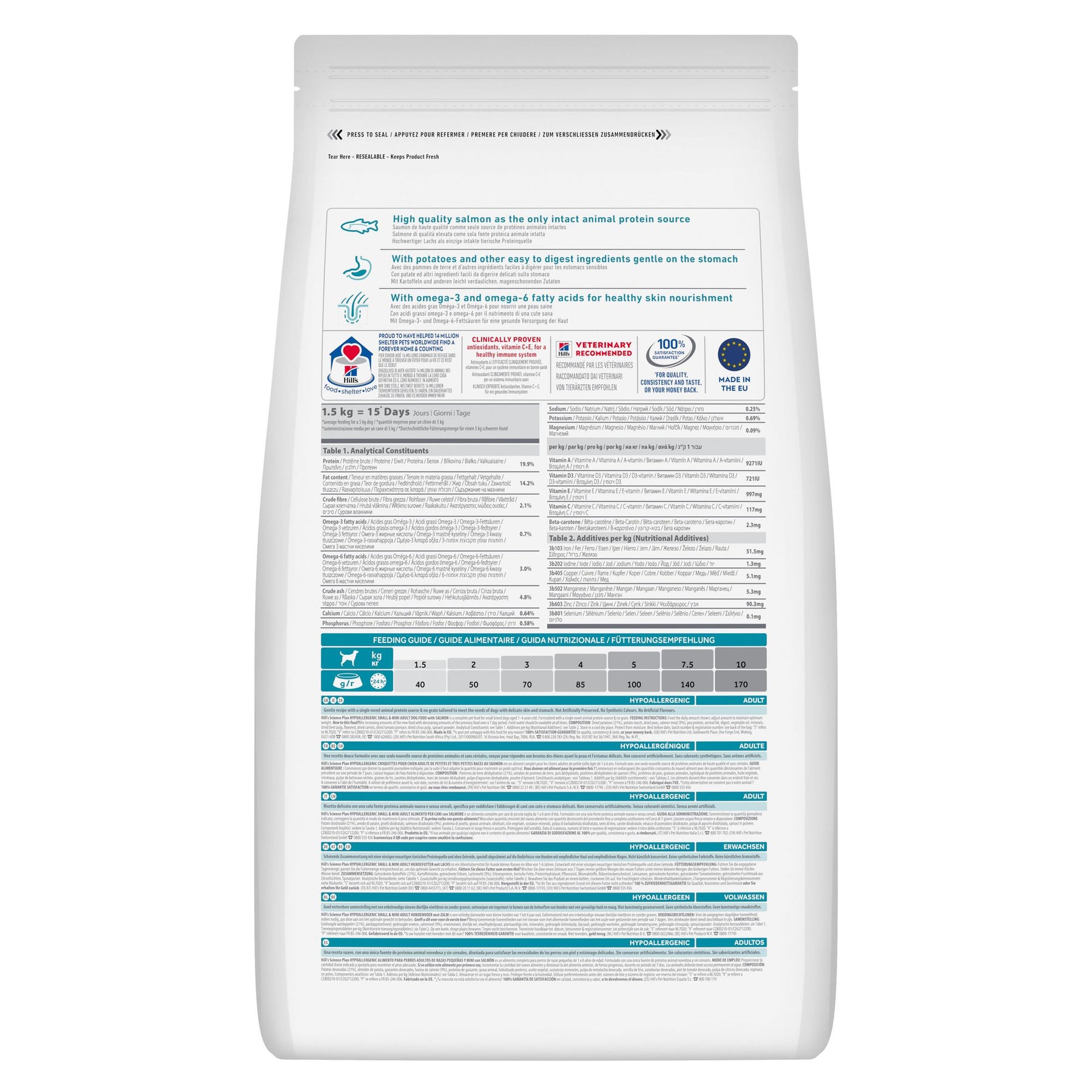 Hill’s Science Plan Hypoallergenic - Croquettes pour Chien Adulte - Petite race - au Saumon