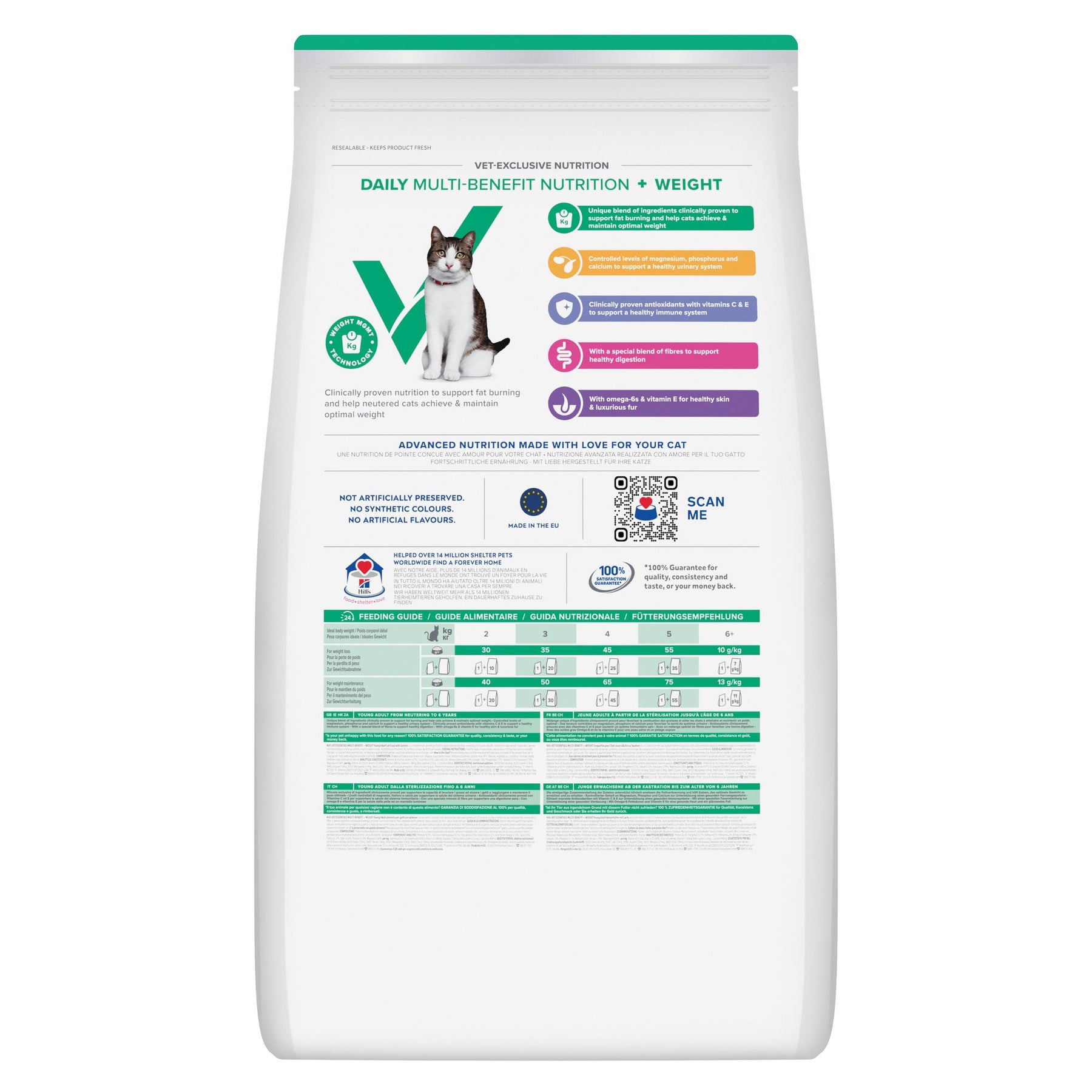 Hill's Vet Essentials MULTI-BENEFIT + Weight Young Adult Katzenfutter mit Lachs