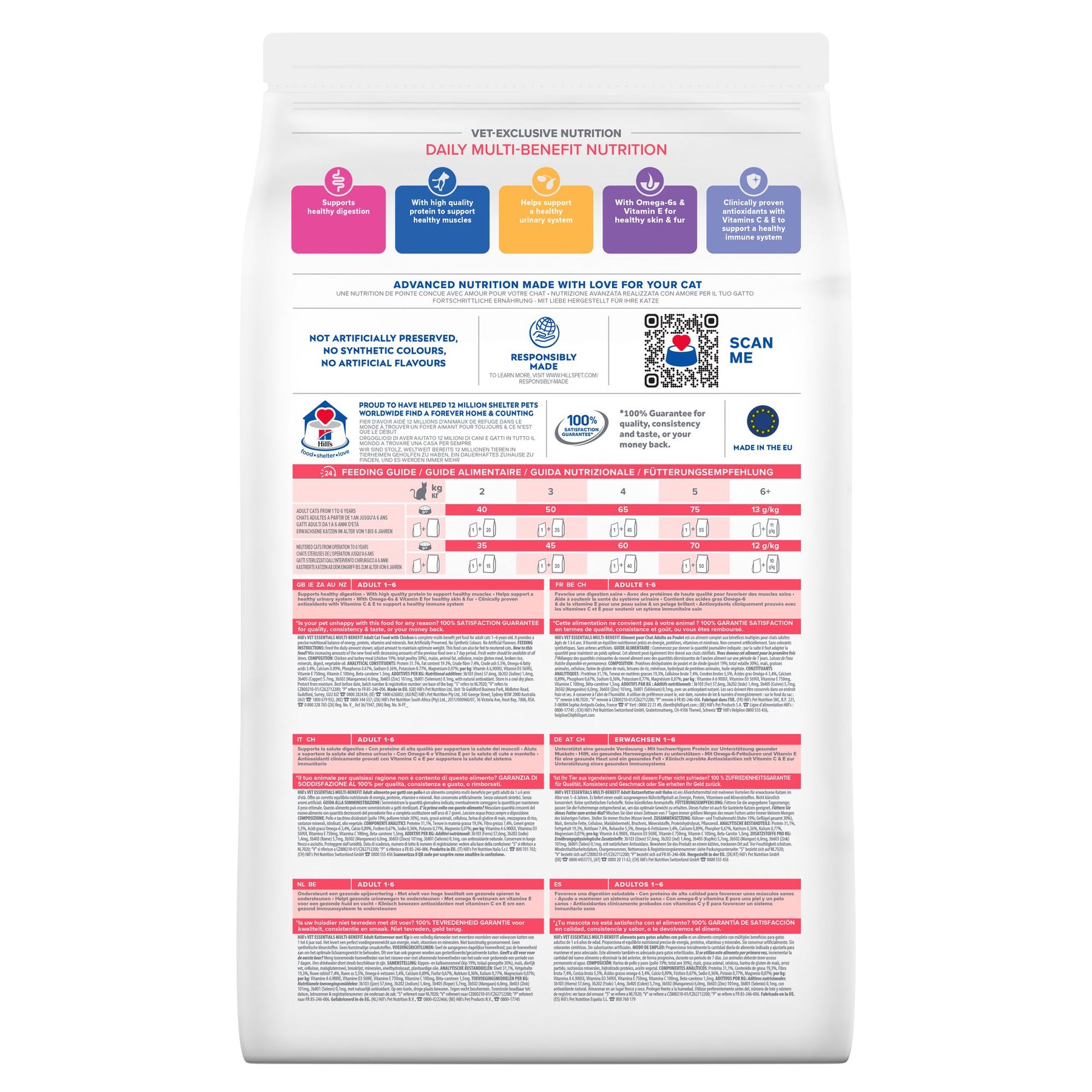 Hill's Vet Essentials MULTI-BENEFIT Adult Katzenfutter mit Huhn