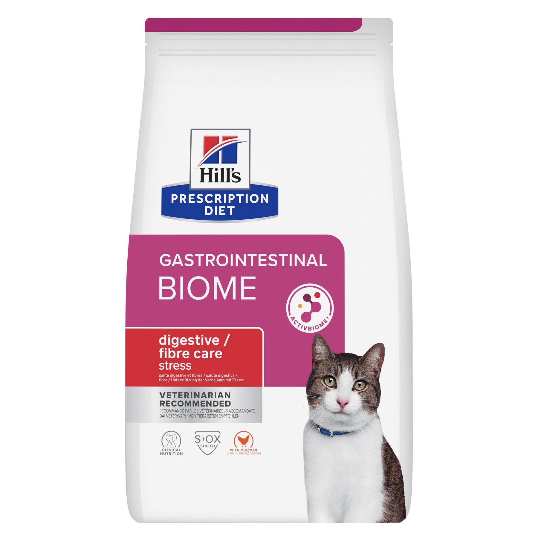 Hill's Prescription Diet Gastrointestinal Biome Stress - Croquettes pour Chat - au Poulet